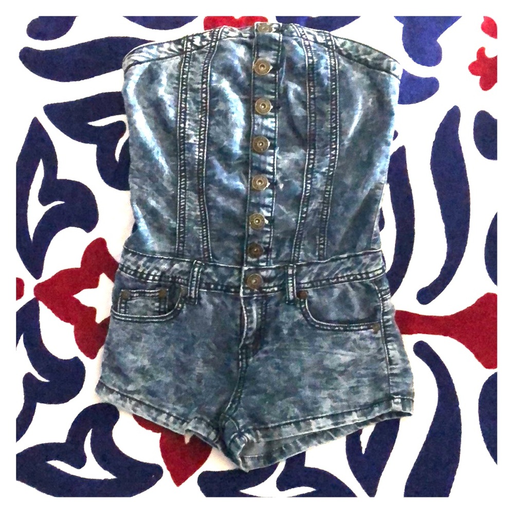 Denim romper